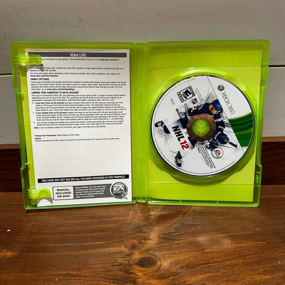 Lot Of 2 Microsoft Xbox And Xbox 360 NHL 12 And Madden 06 Video Games